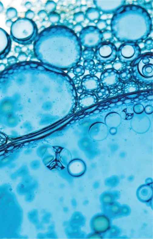 Close-up of water bubbles